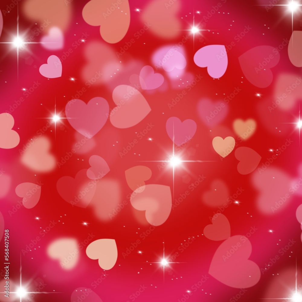 Hearts Valentine Bokeh Ombre Gradient Background