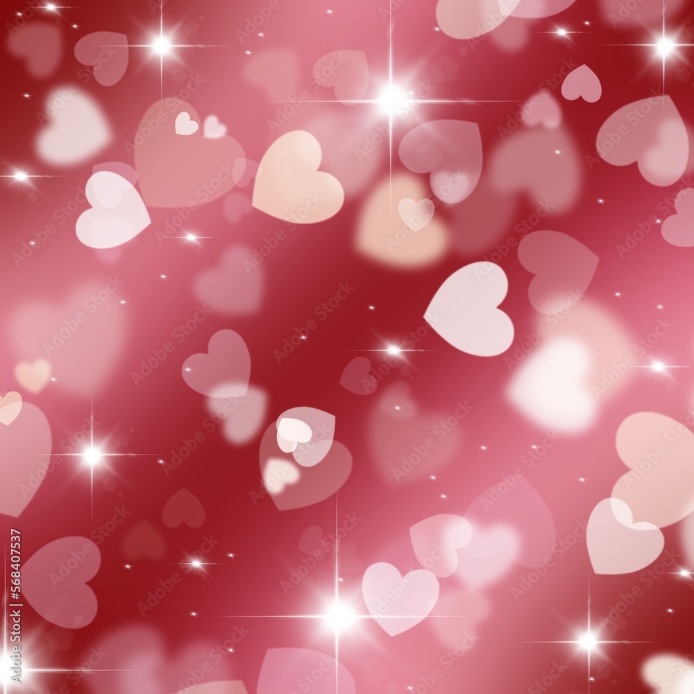 Hearts Bokeh Ombre Valentines Background