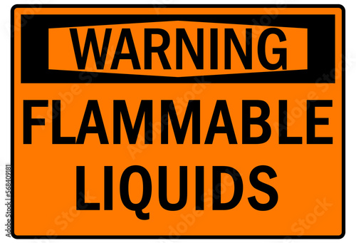 Wallpaper Mural Flammable liquid sign and labels Torontodigital.ca