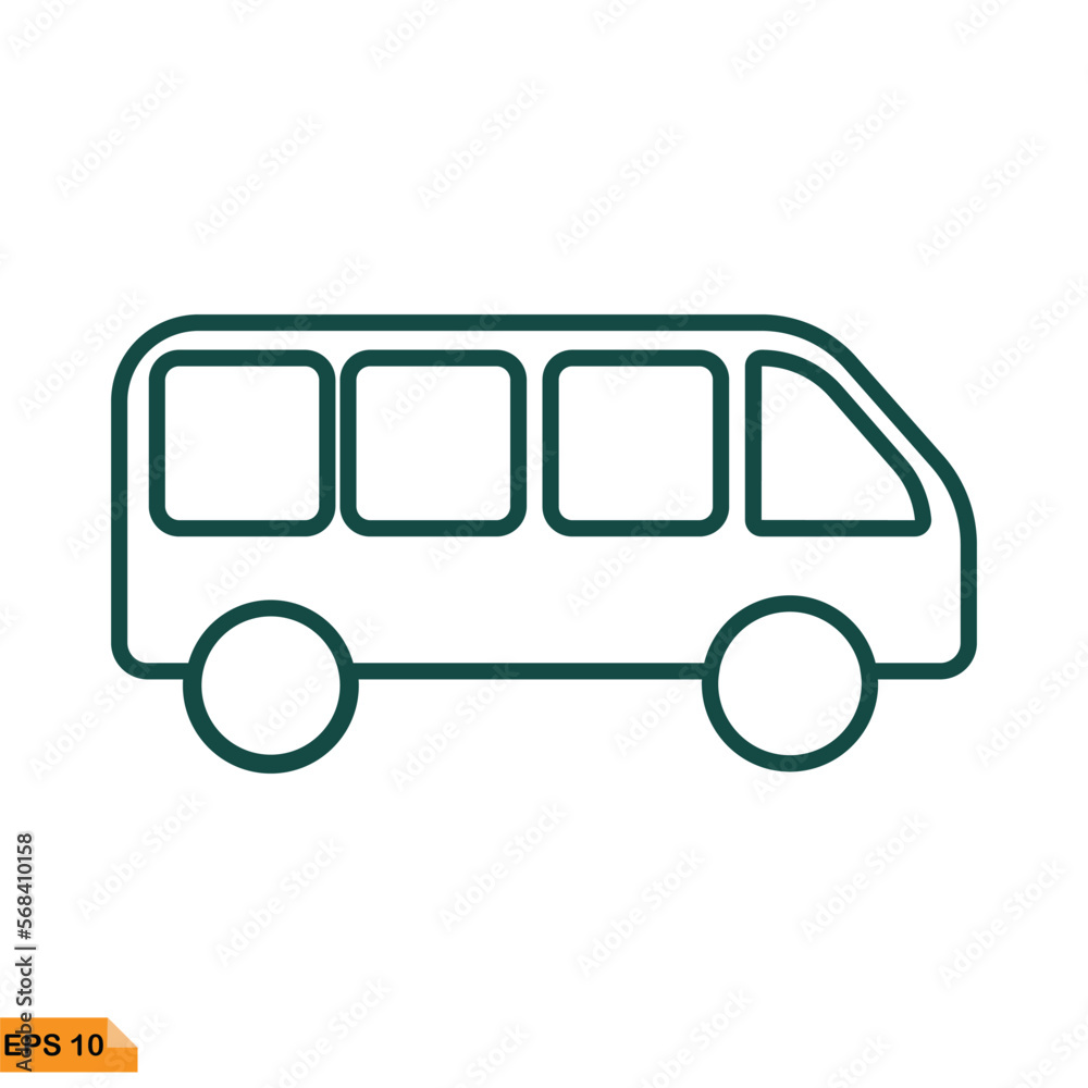 Icon vector graphic of Line Bus 