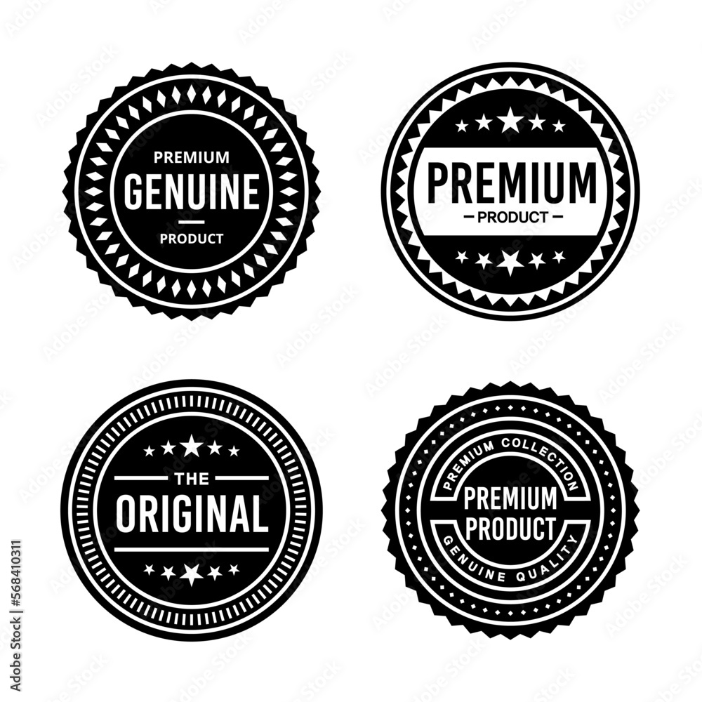 Classic Vintage Retro Premium Vector Badge, Emblem, Logo, Label, Sticker, Stamp, Symbol, Seal, Banner Frame Collection Set