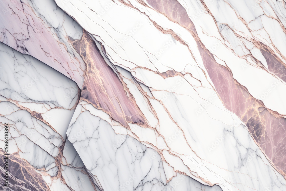 Fototapeta premium Luxury white marble texture background, high-end natural stone material interior design, wallpaper, backdrop, banner and architecture, Generative AI.