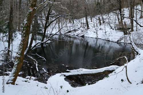 十二湖の冬（沸壺の池）