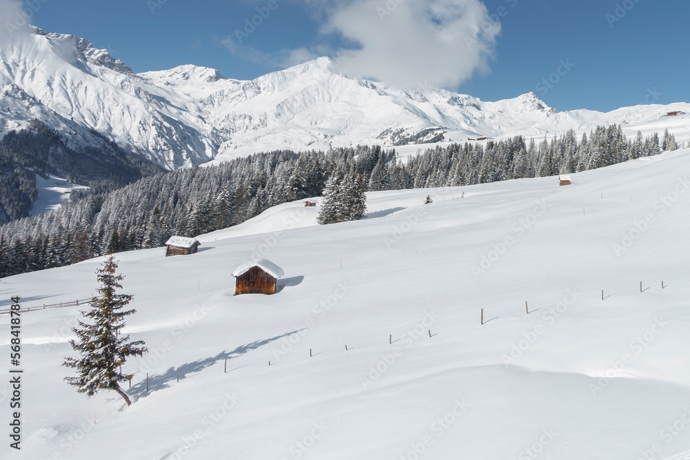 Herrliche Winterlandschaft in der Tourismusregion Zillertal in Österreich