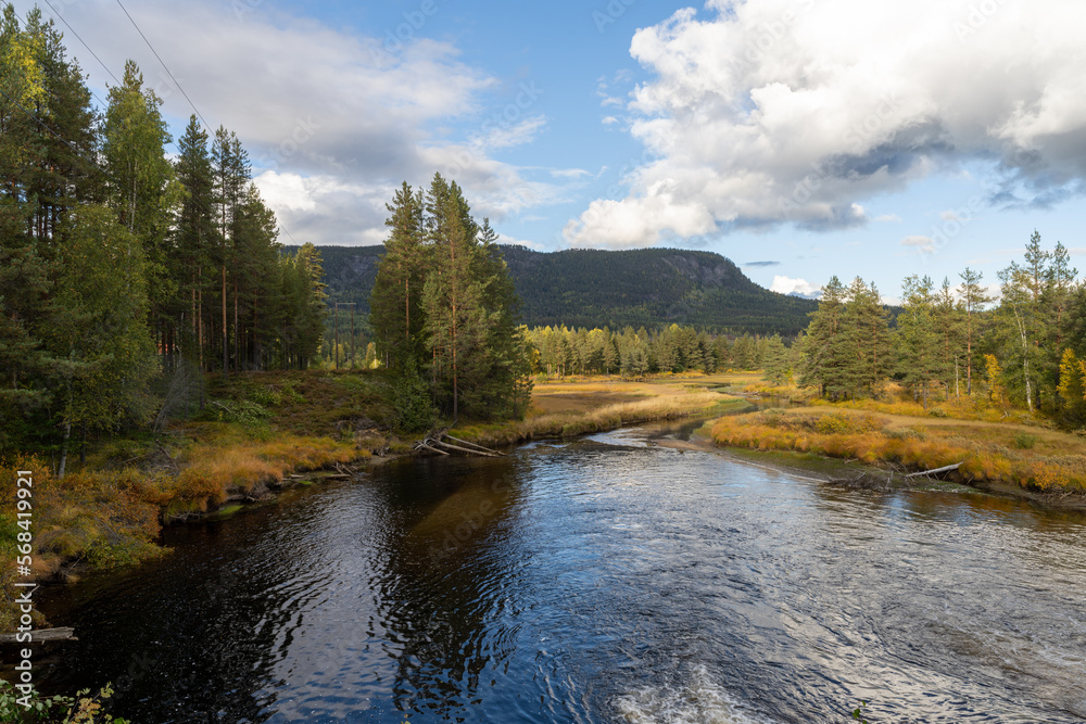 Numedalslågen, one of the longest rivers in Norway.