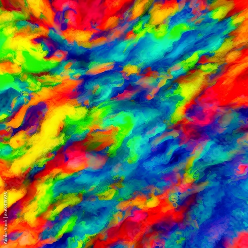 Motion color drop in water  Ink swirl  Colorful ink abstraction. Fancy dream underwater ink cloud - generative ai