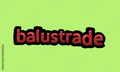 balustrade writing vector design on a green background