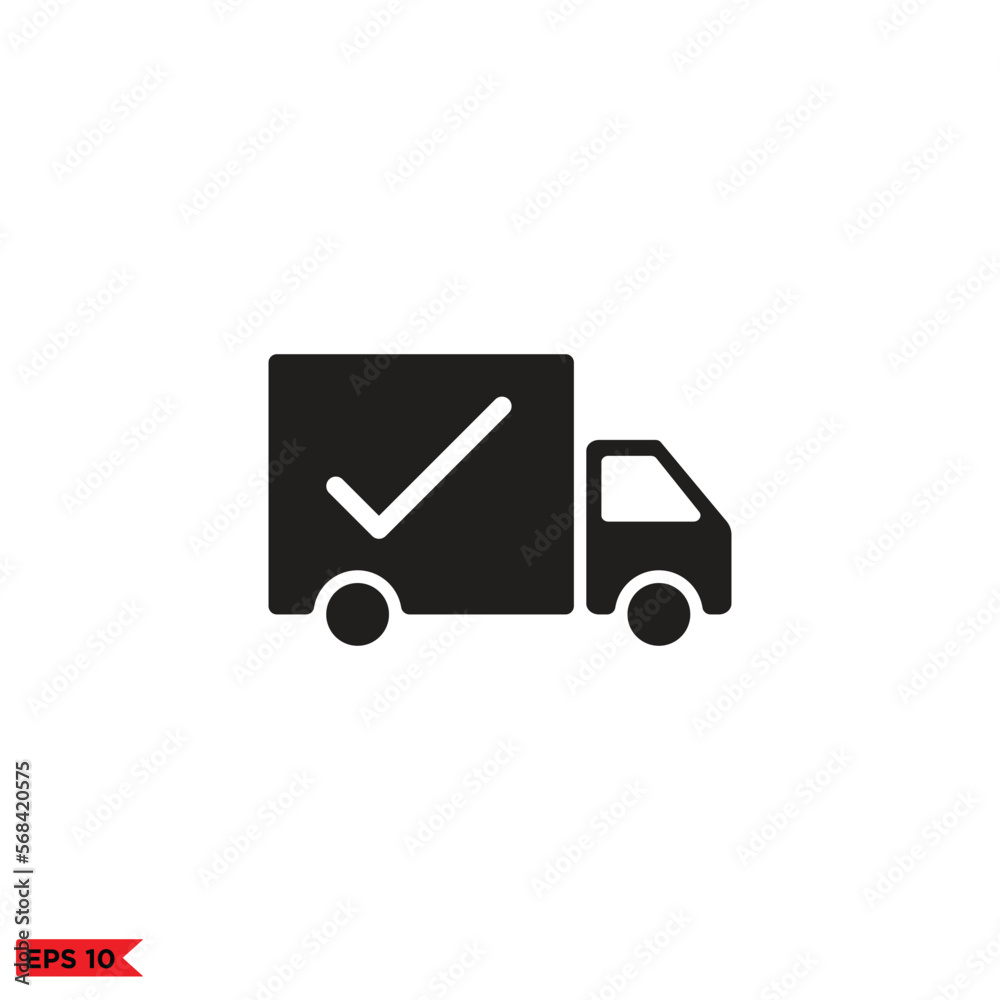 Icon vector graphic of Truck Box Approval