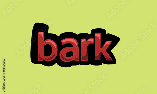 bark writing vector design on a green background