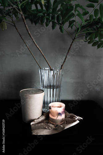 花瓶とキャンドル