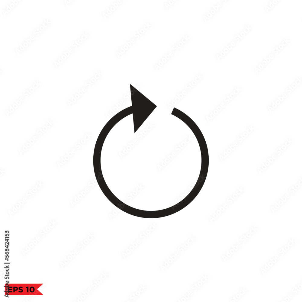 Icon vector graphic of arrow repeat Icon vector graphic of arrow repeat