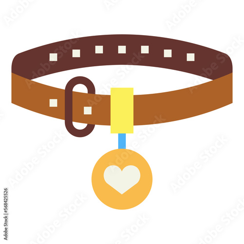 collar flat icon style