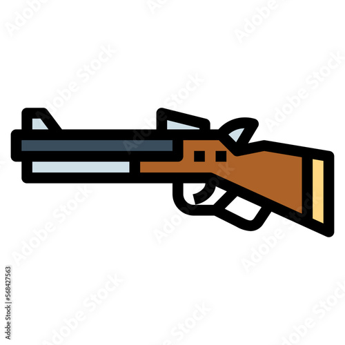 Long gun filled outline icon style © smalllike