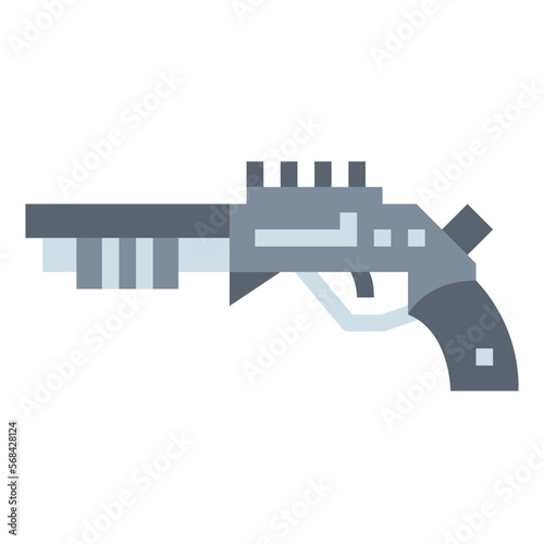 shotgun flat icon style