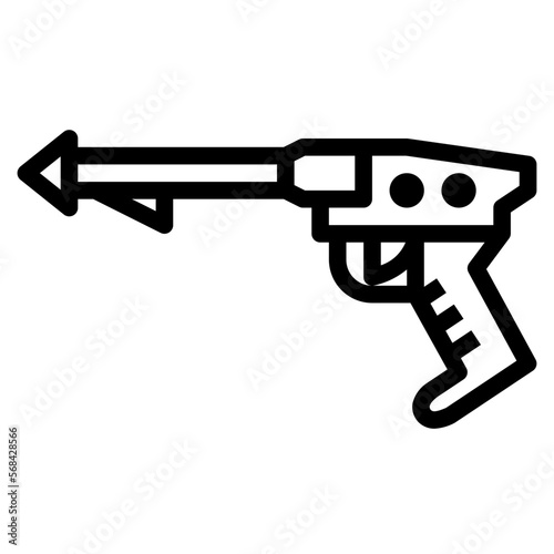 speargun line icon style
