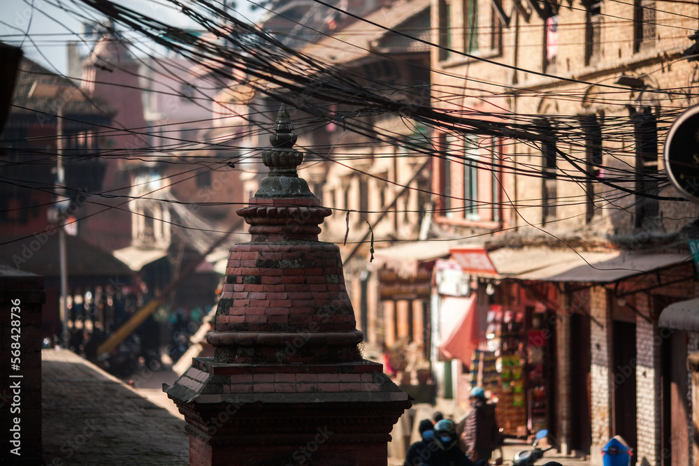 Fototapeta premium Old pagoda in Bhaktapur, Nepal