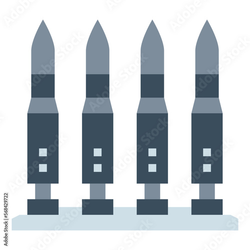 bullets flat icon style