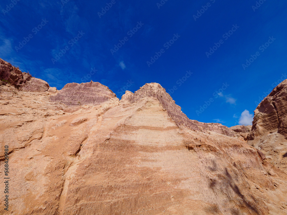 Fototapeta premium Sand hills are formed by deposition.