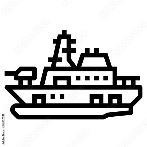 Navy line icon style