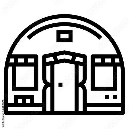 shelter line icon style