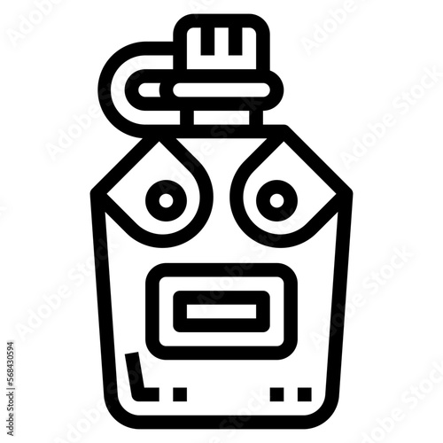 water canteen line icon style