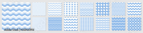 Set geometric seamless patterns. Vector illustration