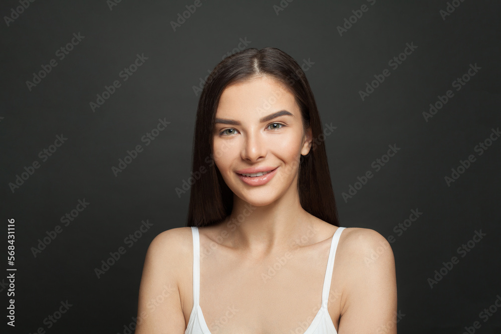 Beautiful young healthy brunette woman portrait Beautiful young healthy brunette woman portrait