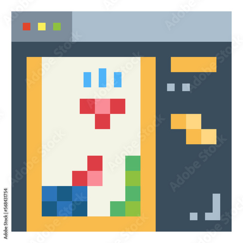 tetris flat icon style