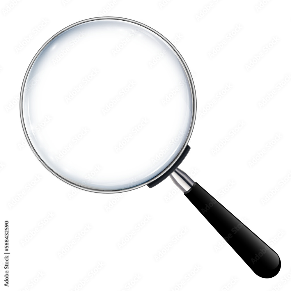 Magnifying glass, big tool instrument isolated – stock vector Magnifying glass, big tool instrument isolated – stock vector
