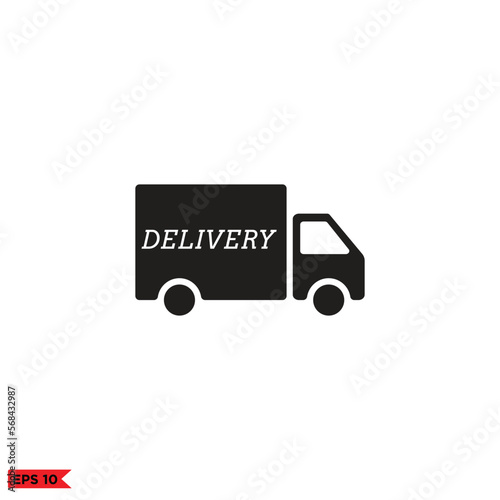 Icon vector graphic of vehicle delivery