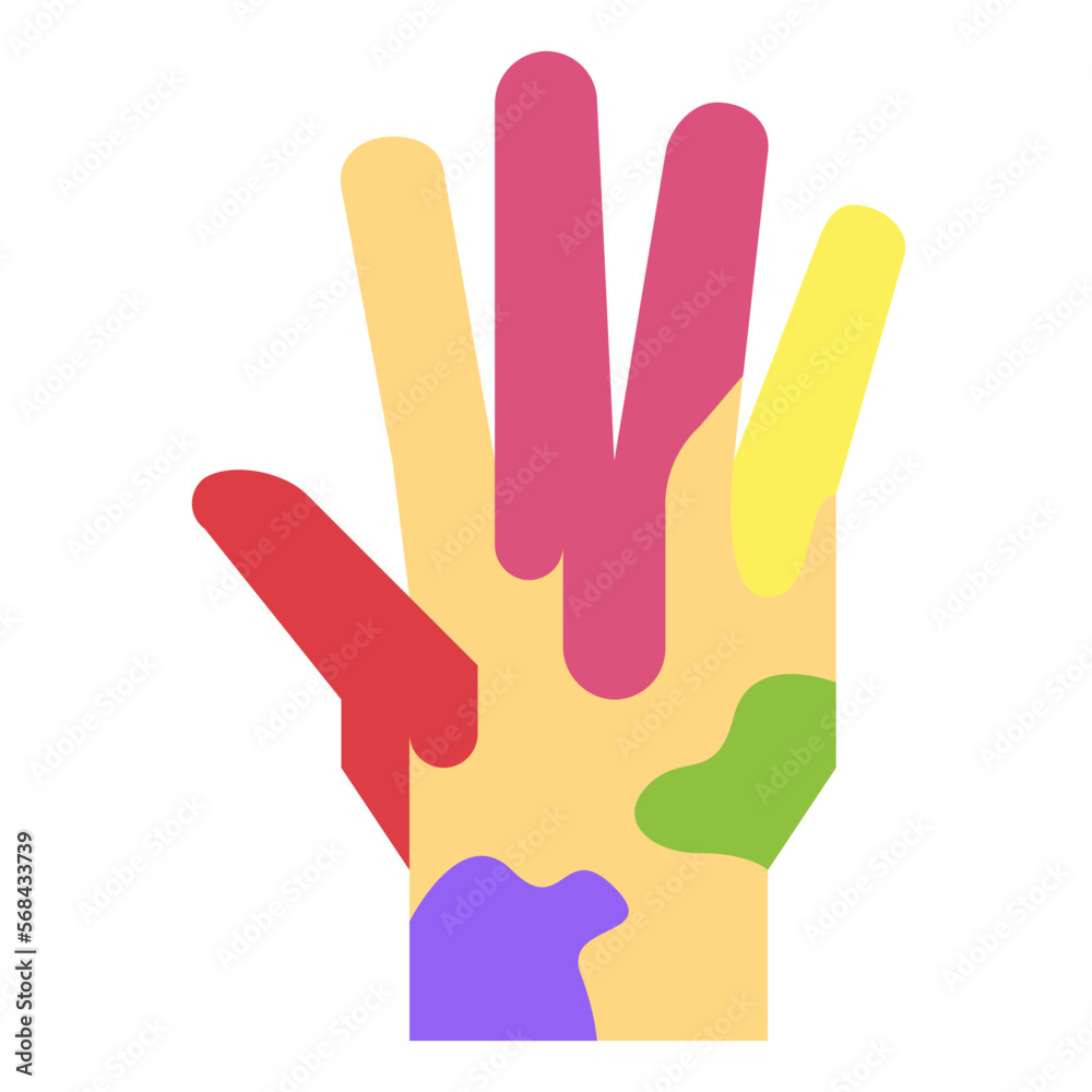 Obraz premium painting flat icon style