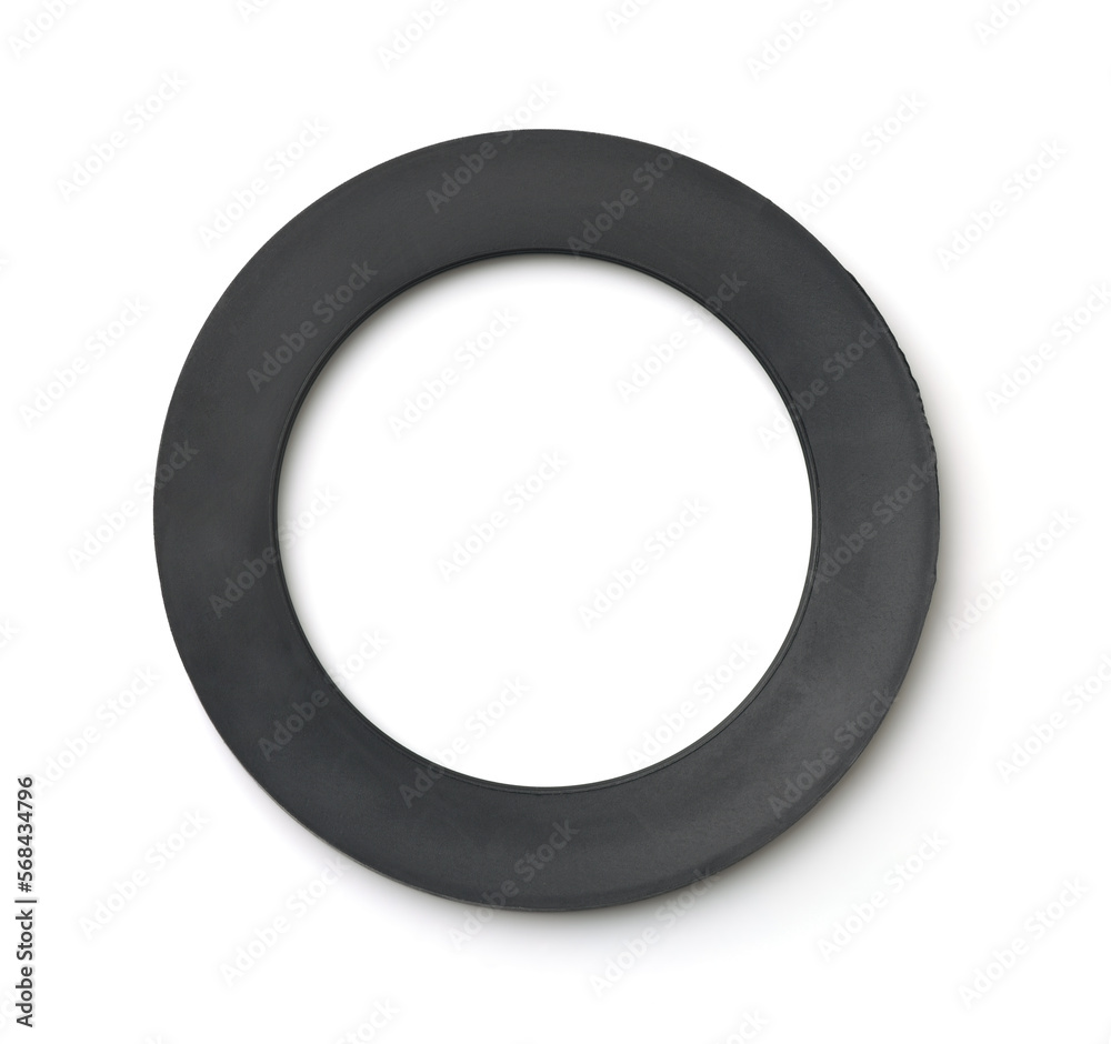 Top view of black rubber gasket ring Top view of black rubber gasket ring