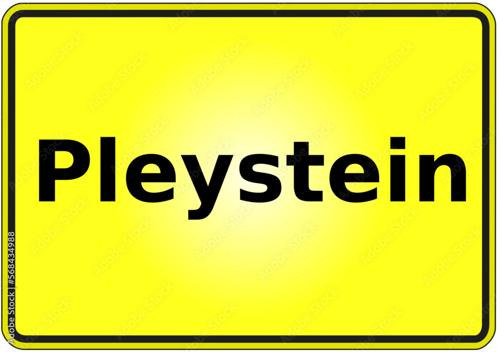 Stadteingangsschild Deutschland Stadt Pleystein Stadteingangsschild Deutschland Stadt Pleystein