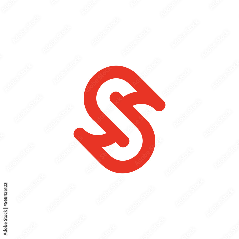 letter s linked circle geometric line logo vector letter s linked circle geometric line logo vector