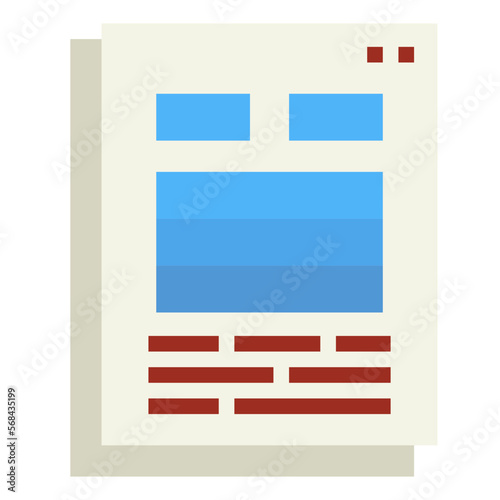 curriculum flat icon style