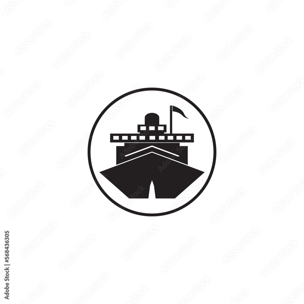 Fototapeta premium Ship, ship, cargo, logistics, transport and delivery icon
