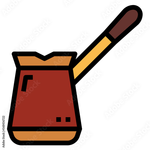 cezve filled outline icon style
