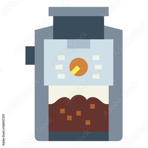 coffee grinder flat icon style