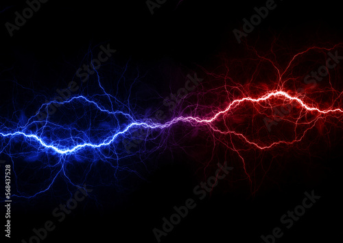 Electrical background, fire and ice abstract lightning © Martin Capek