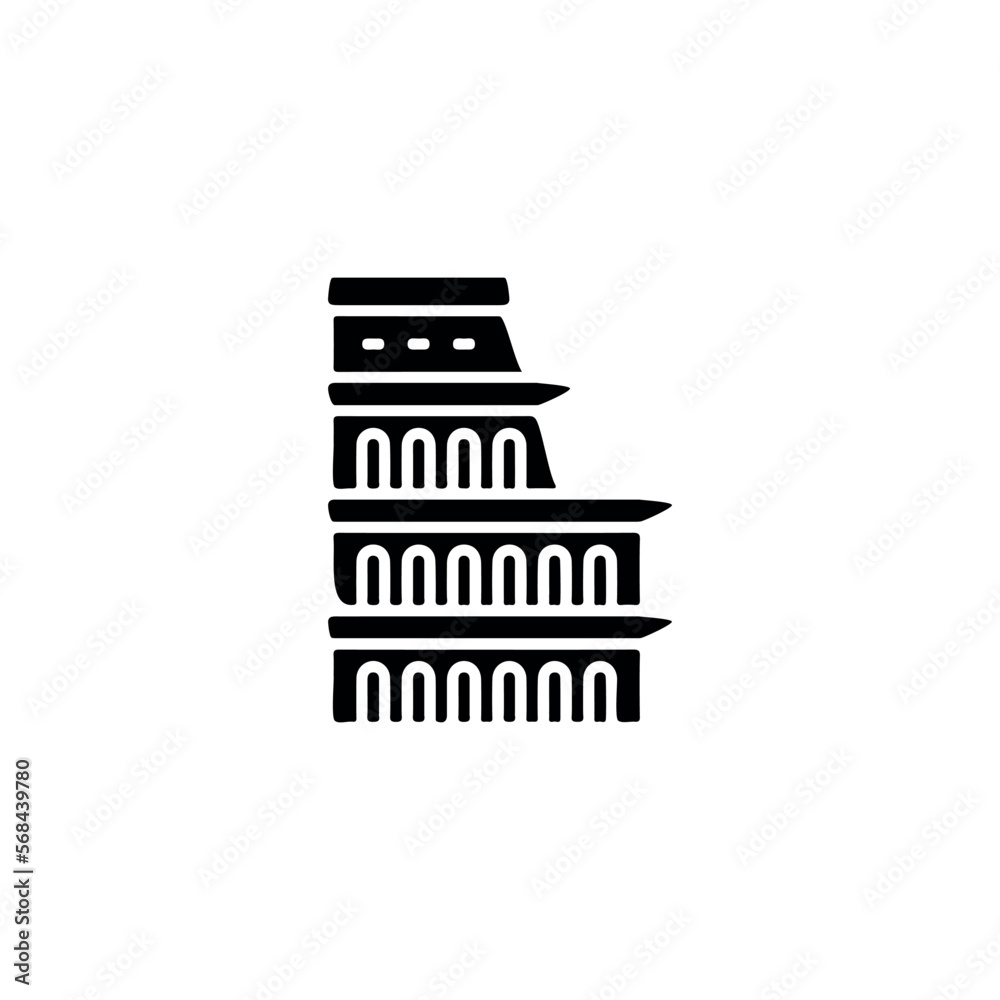Colosseum icon. Simple style Colosseum architecture poster background symbol. Colosseum brand logo design element. Colosseum t-shirt printing. vector for sticker.