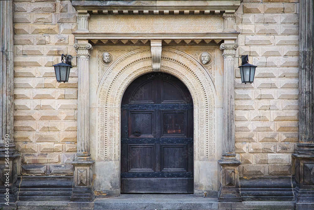 door to the town hall