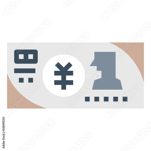 yen flat icon style