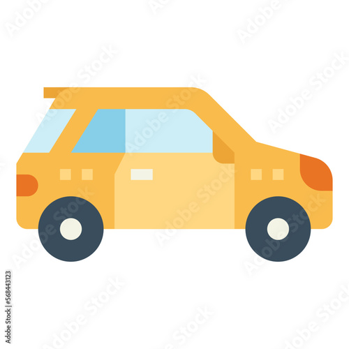 mini cooper flat icon style