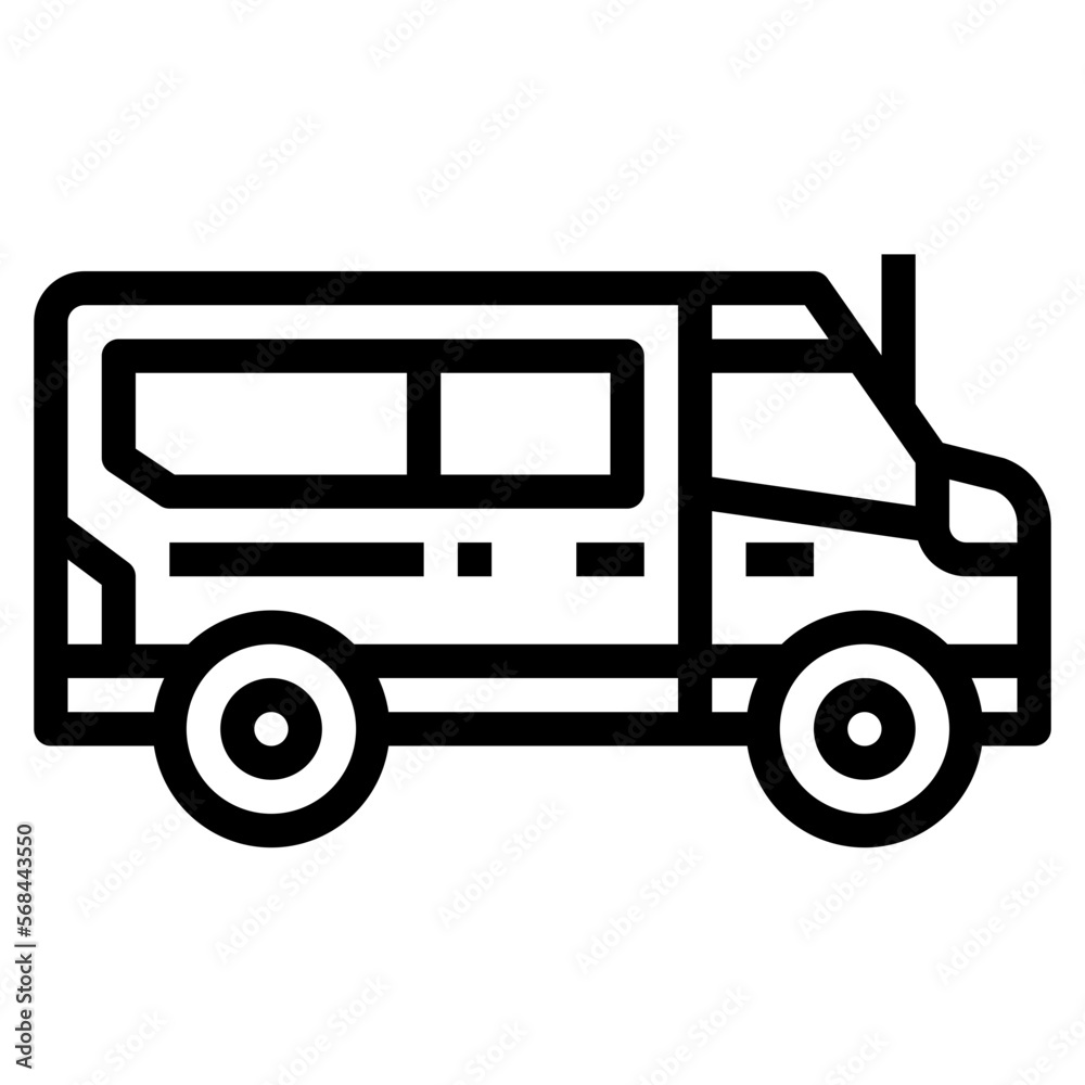 cargo truck line icon style cargo truck line icon style