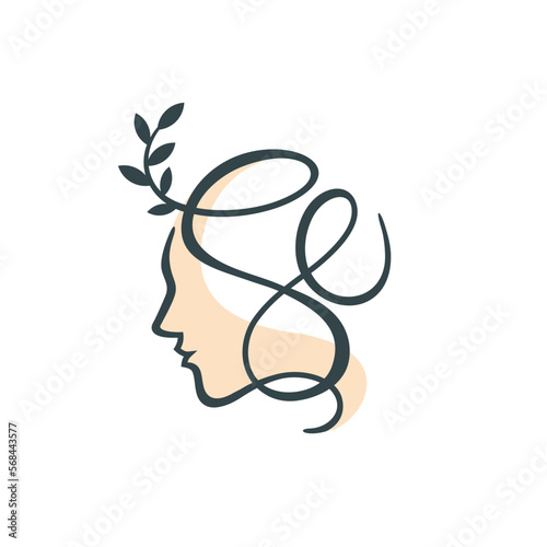 human head logo, psychological logo