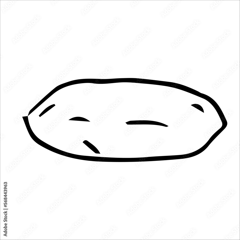 illustration black and white pillow for sleeping. illustration black and white pillow for sleeping.