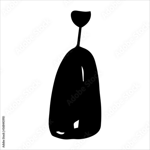 Vector illustration a black and white table lamp.