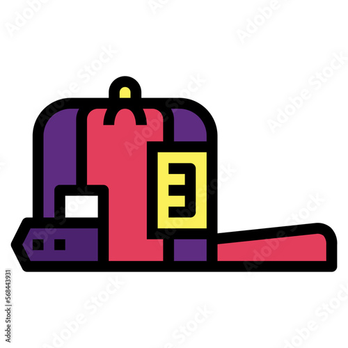 cap filled outline icon style