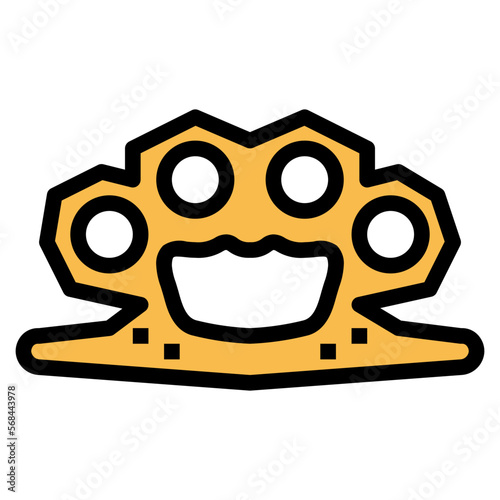 knuckle filled outline icon style