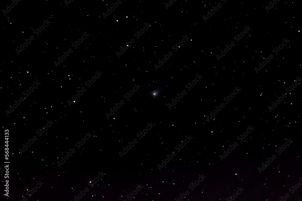 Comet C2022 E3 (ZTF) in the night sky. Shot in one frame.